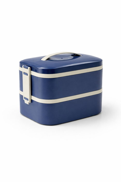 Hermia Caja de Almuerzo de Acero Inoxidable Azul Marino 1300 ml